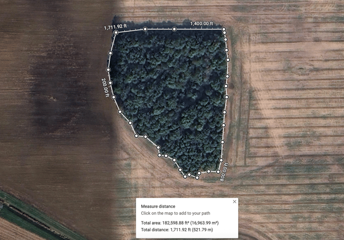 Google Maps Measure Total Area of Irregular Shapes Koenig Equipment