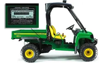 John Deere Gator Utility Vehicle Serial Number Location