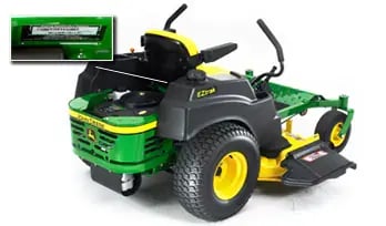 John Deere Residential Lawn Mower Serial Number location