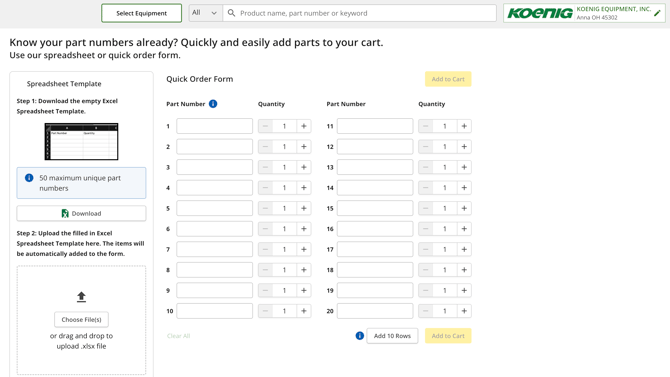 Koenig Online Parts Ordering John Deere Shop Quick