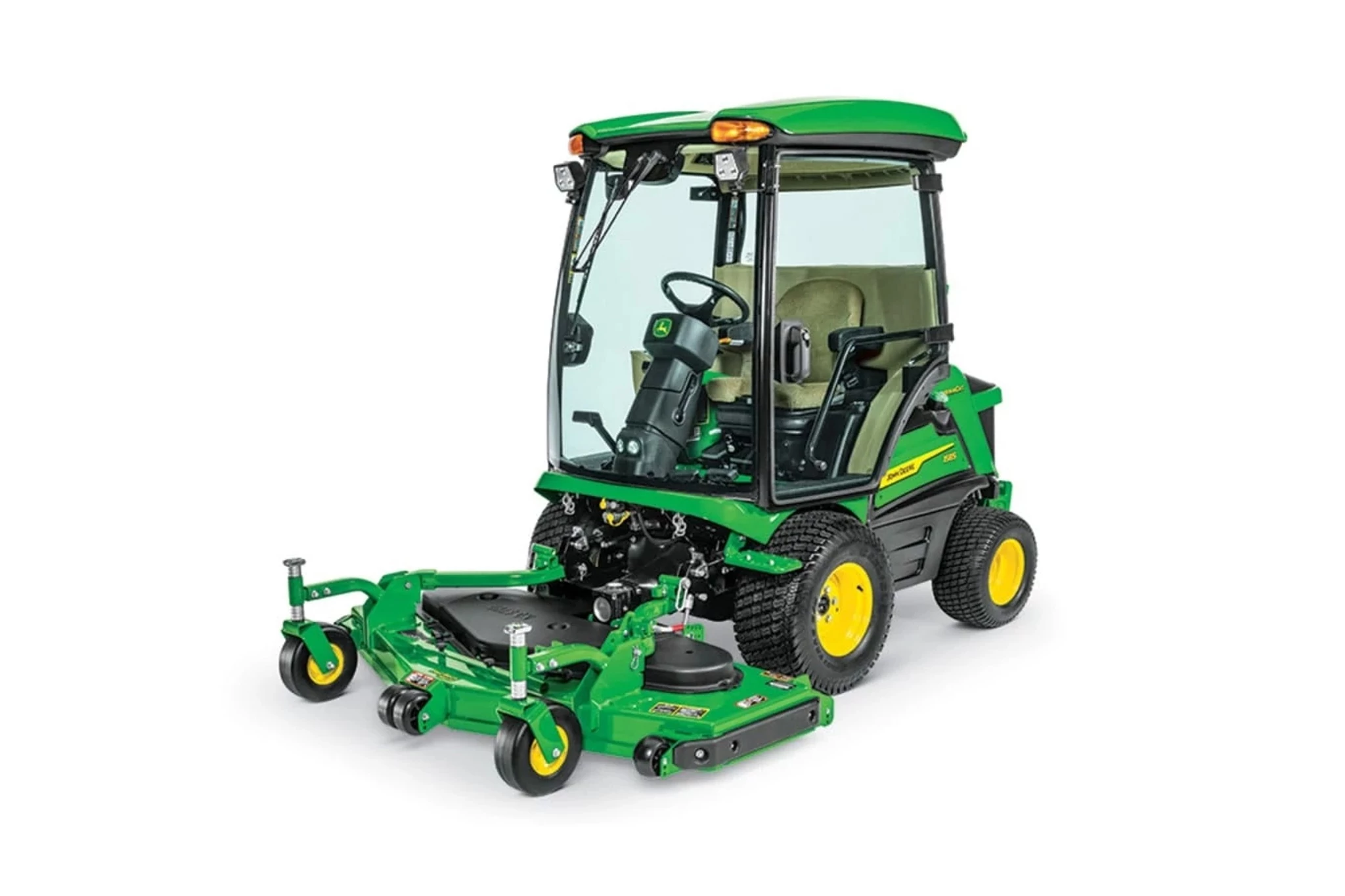 Front left studio view of 1585 TerrainCut Front Mower