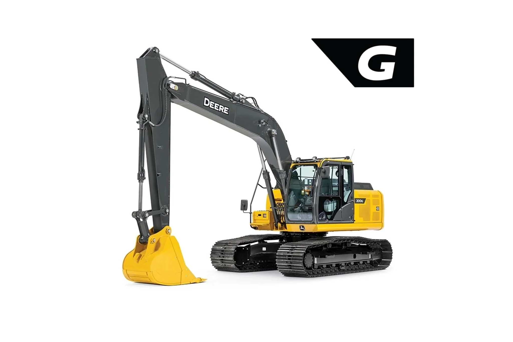 Studio image of a 200 G-Tier Mid-Size Excavator