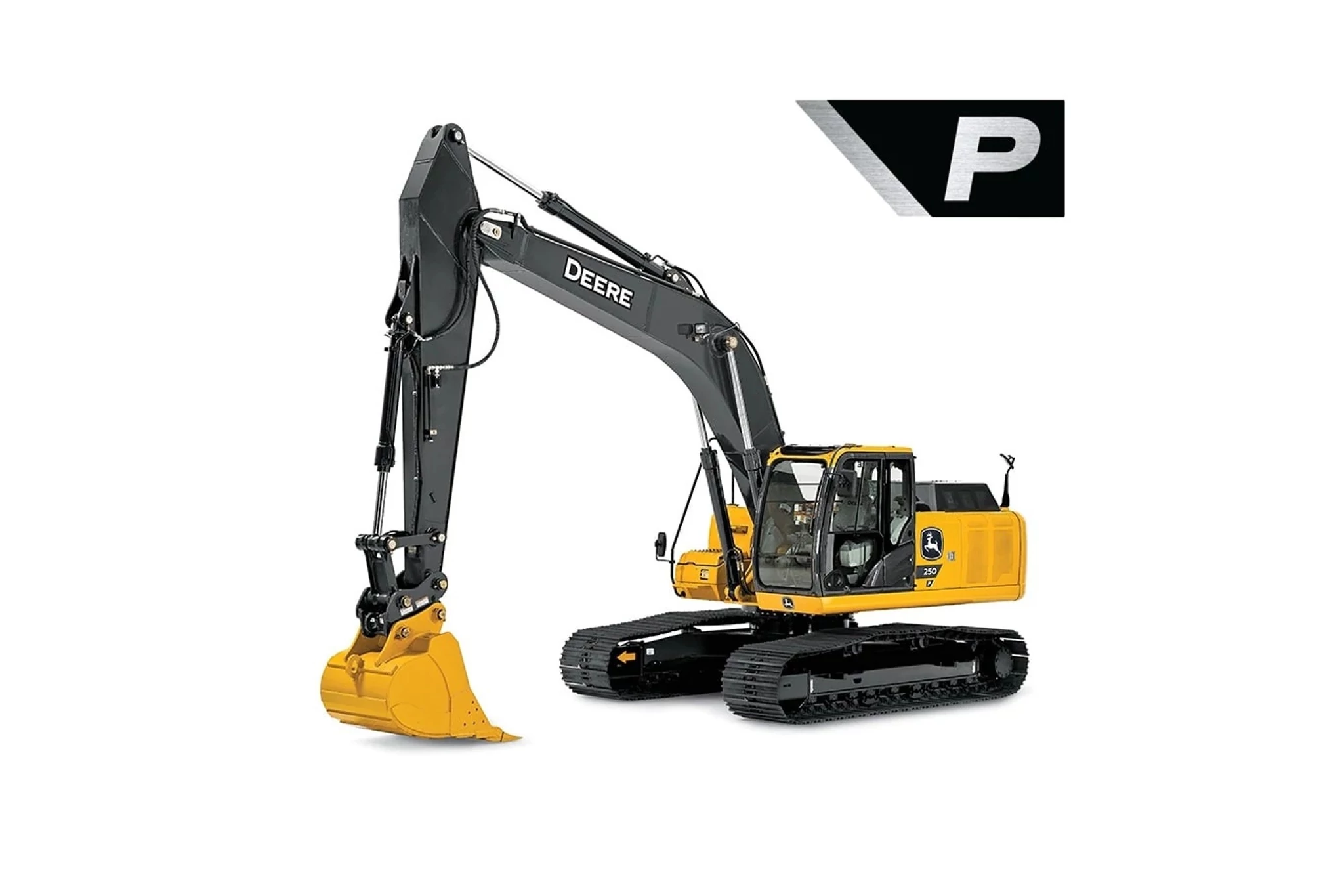 Front left studio image of a 250 P-Tier Excavator