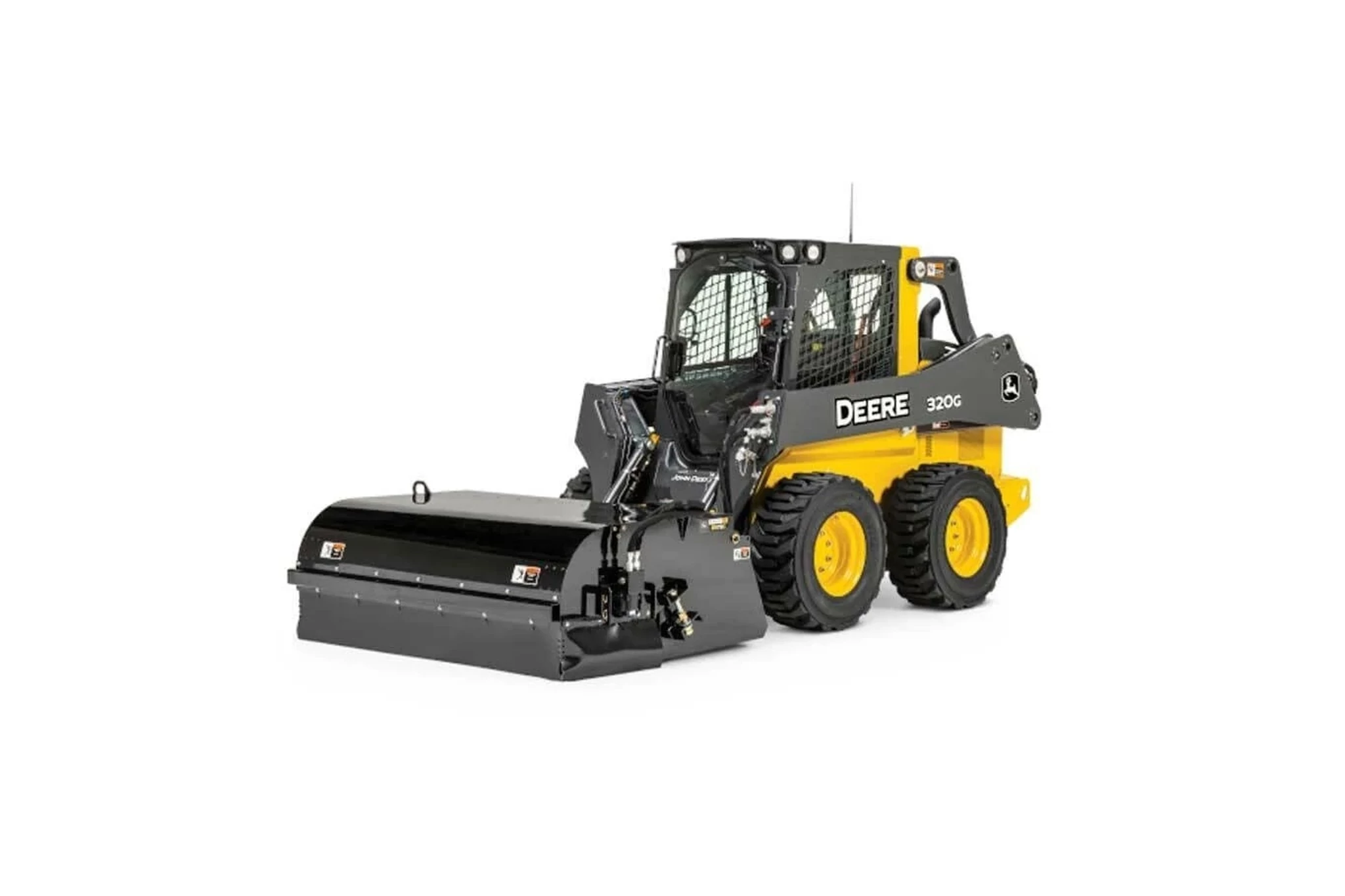 320G Skid Steer with angle broom attachment