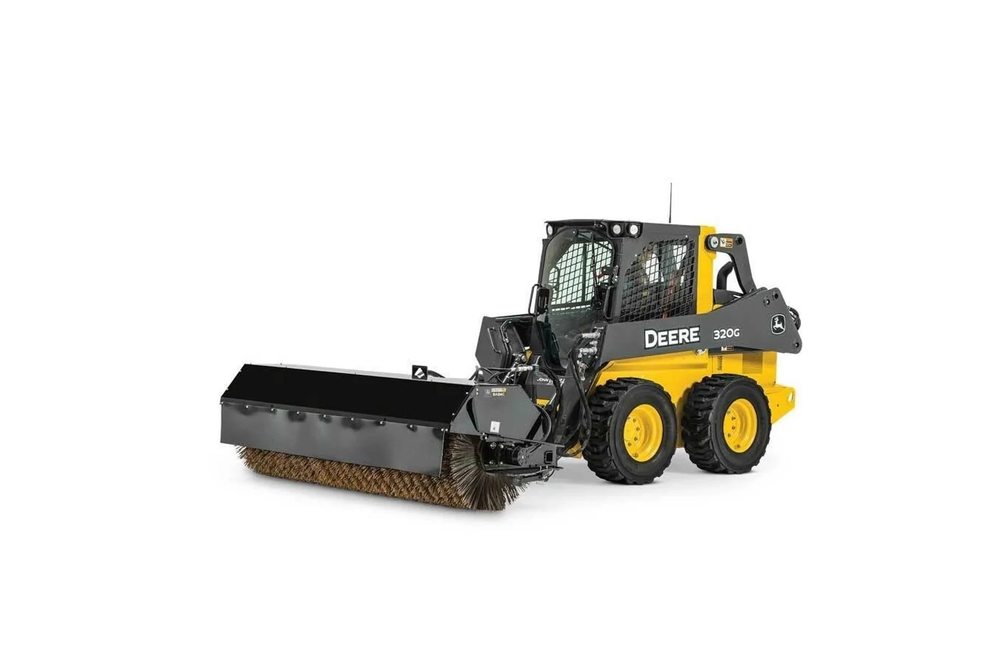 320G Skid Steer with angle broom attachment