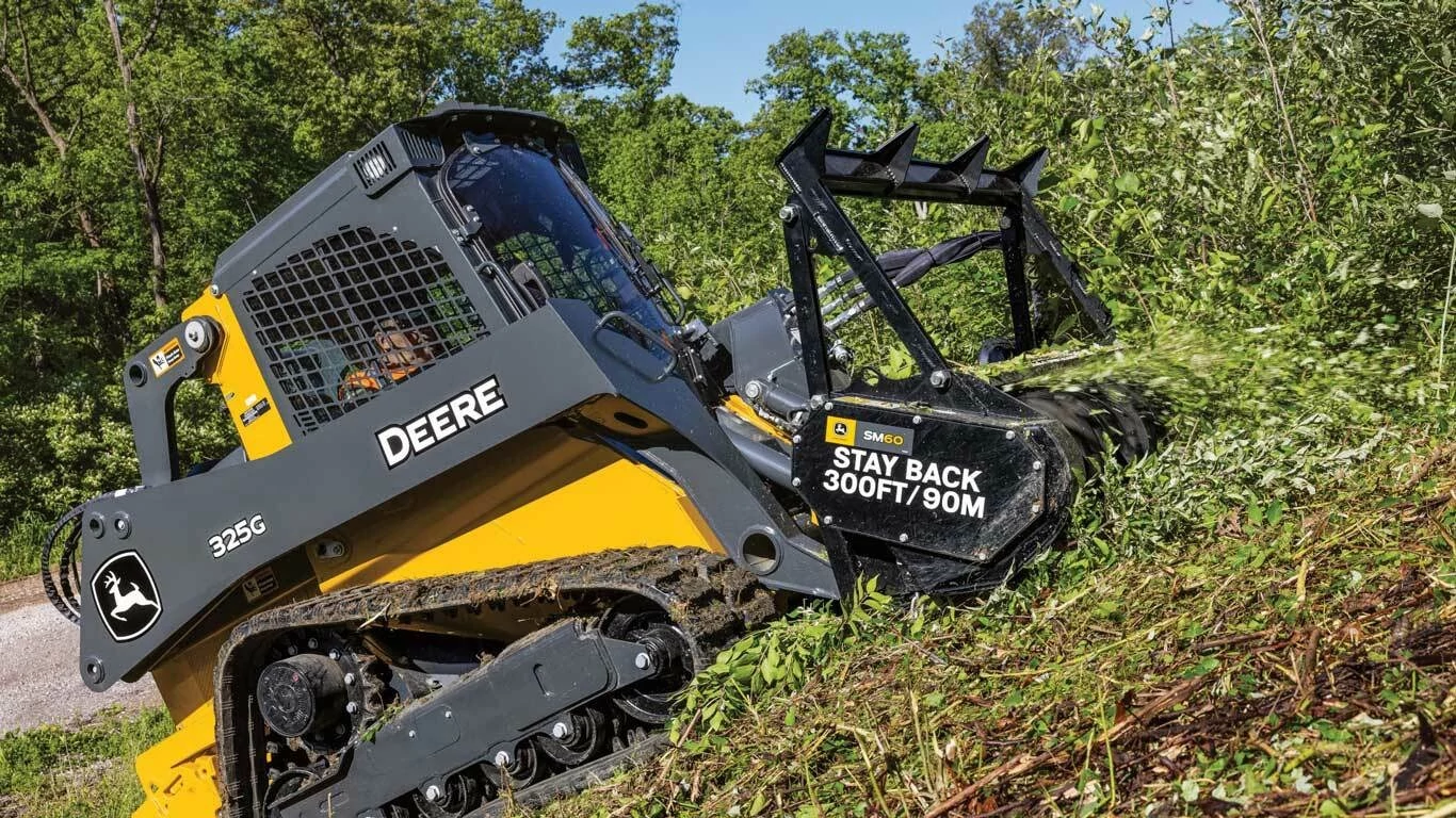 325G Compact Track Loader on a hill