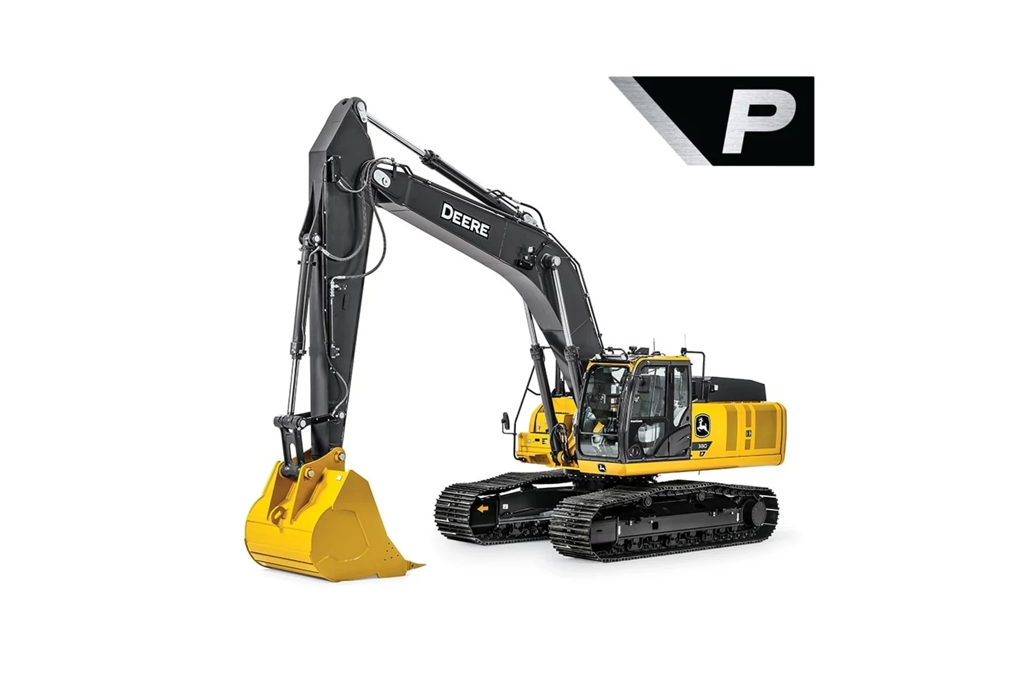Studio image of a 380 P-Tier Mid-Size Excavator