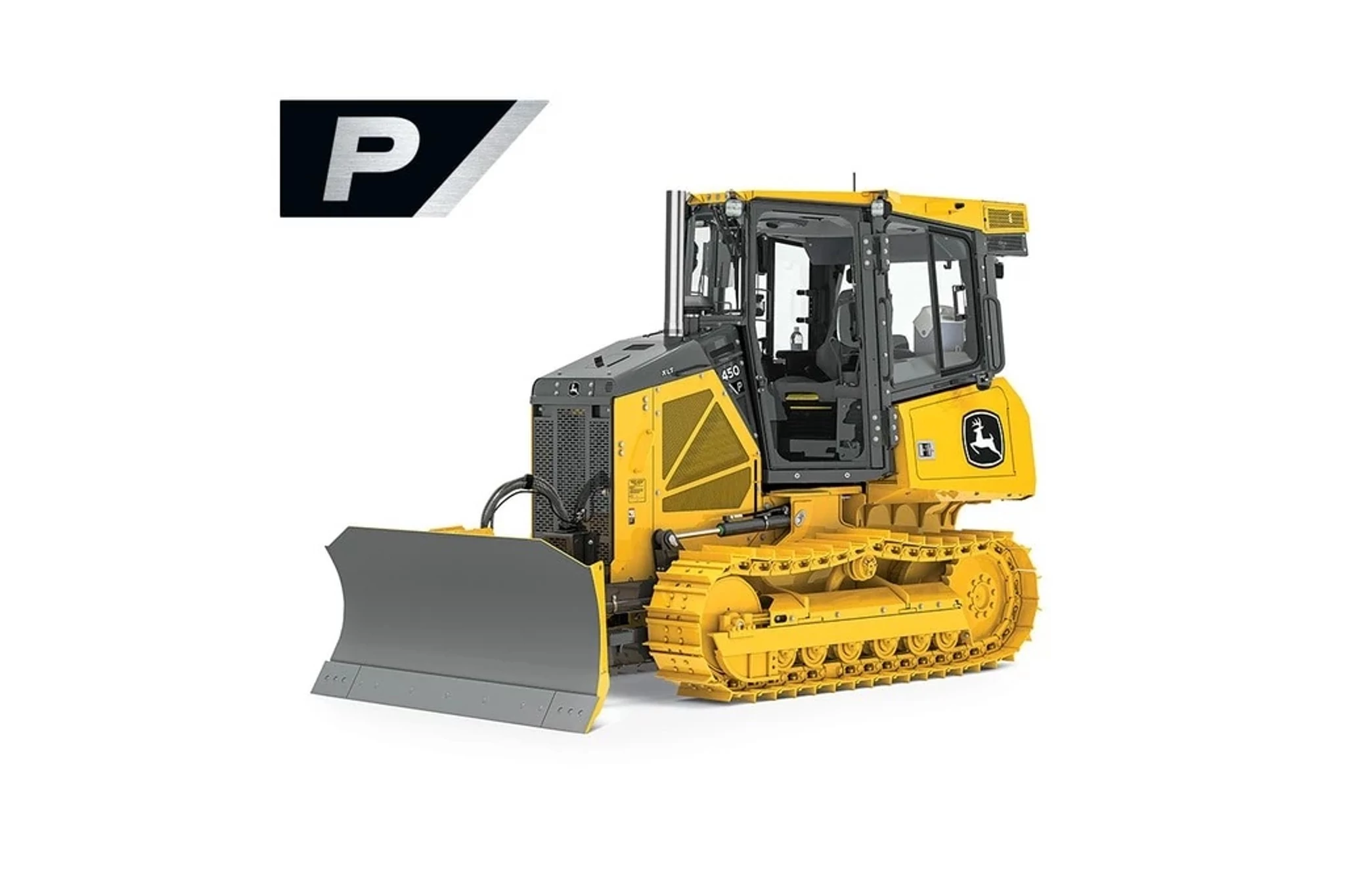 Studio image of a 450 P-Tier Dozer from a front left view