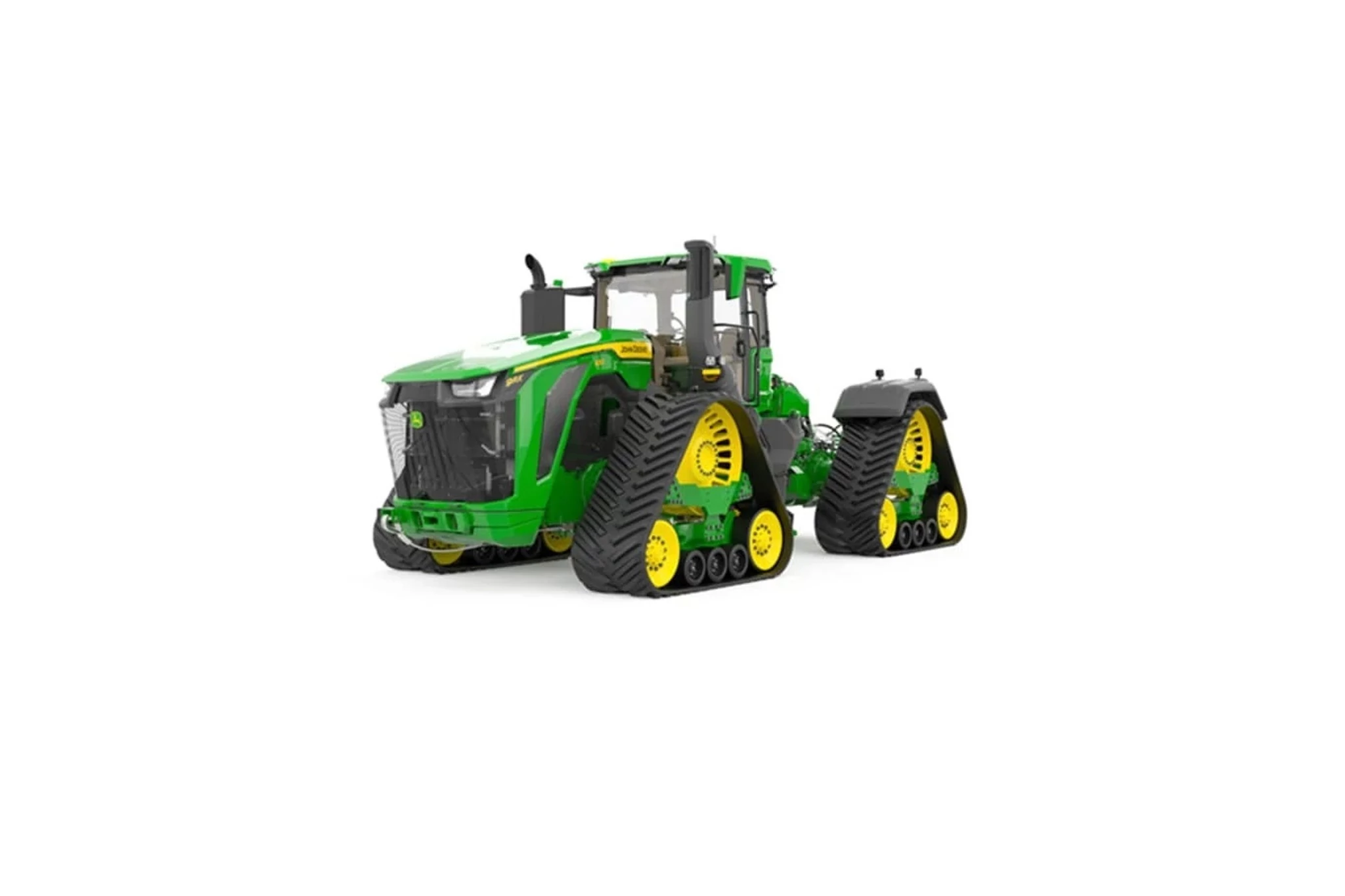 Studio image with a left front view of a 9RX 830 Tractor