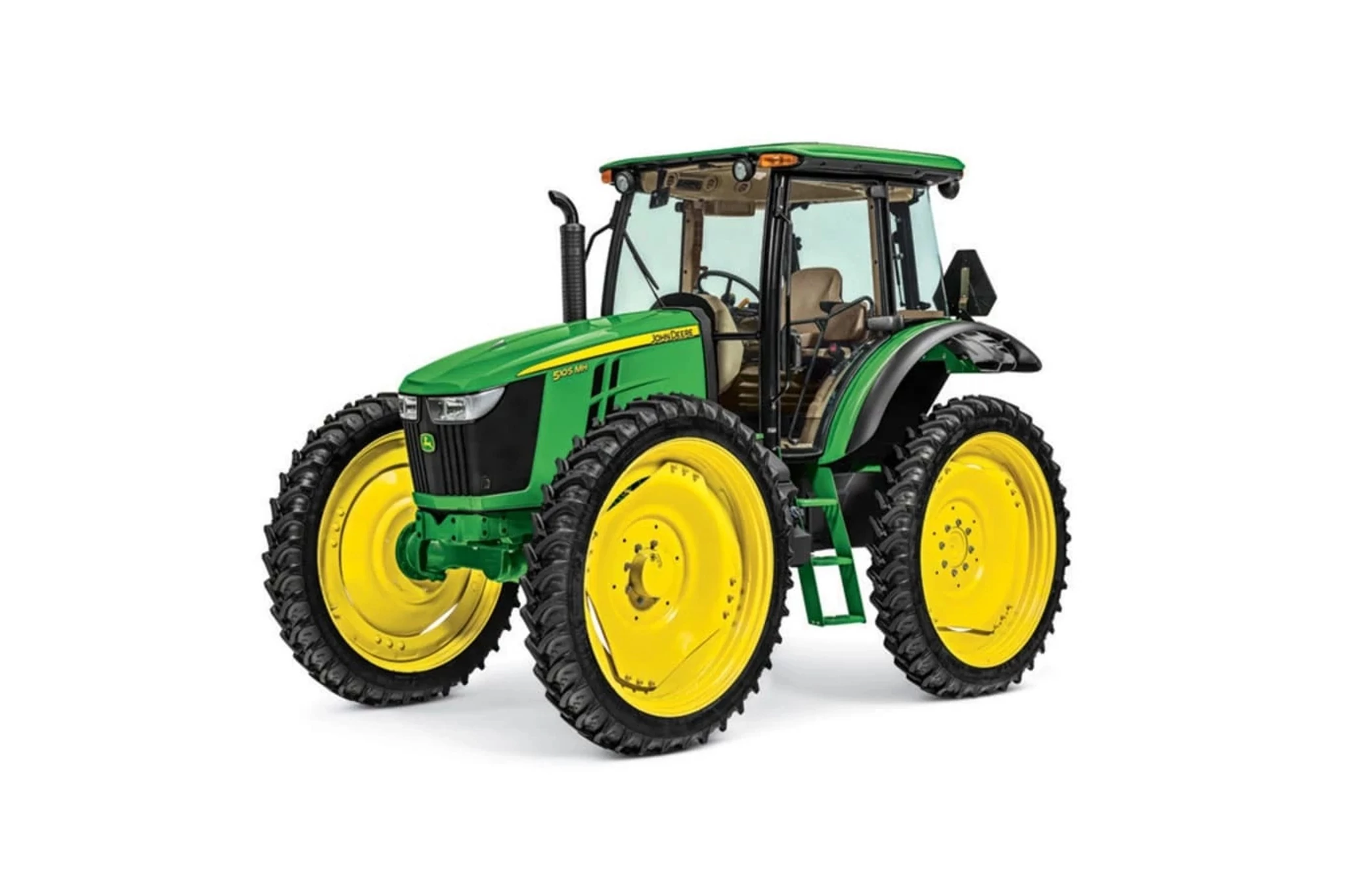 Studio image with a front left view of a 5105MH Utility Tractor