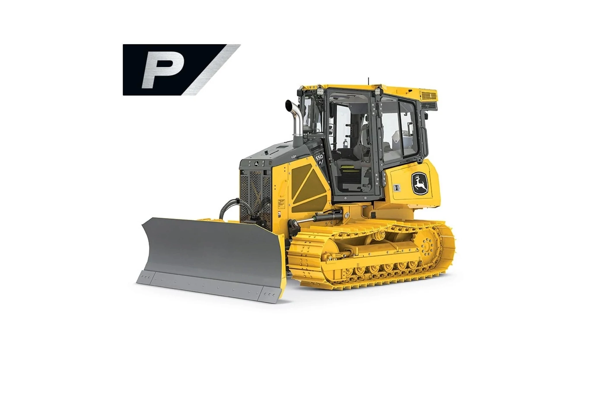 Studio image with a front left view of a 550 P-Tier Dozer
