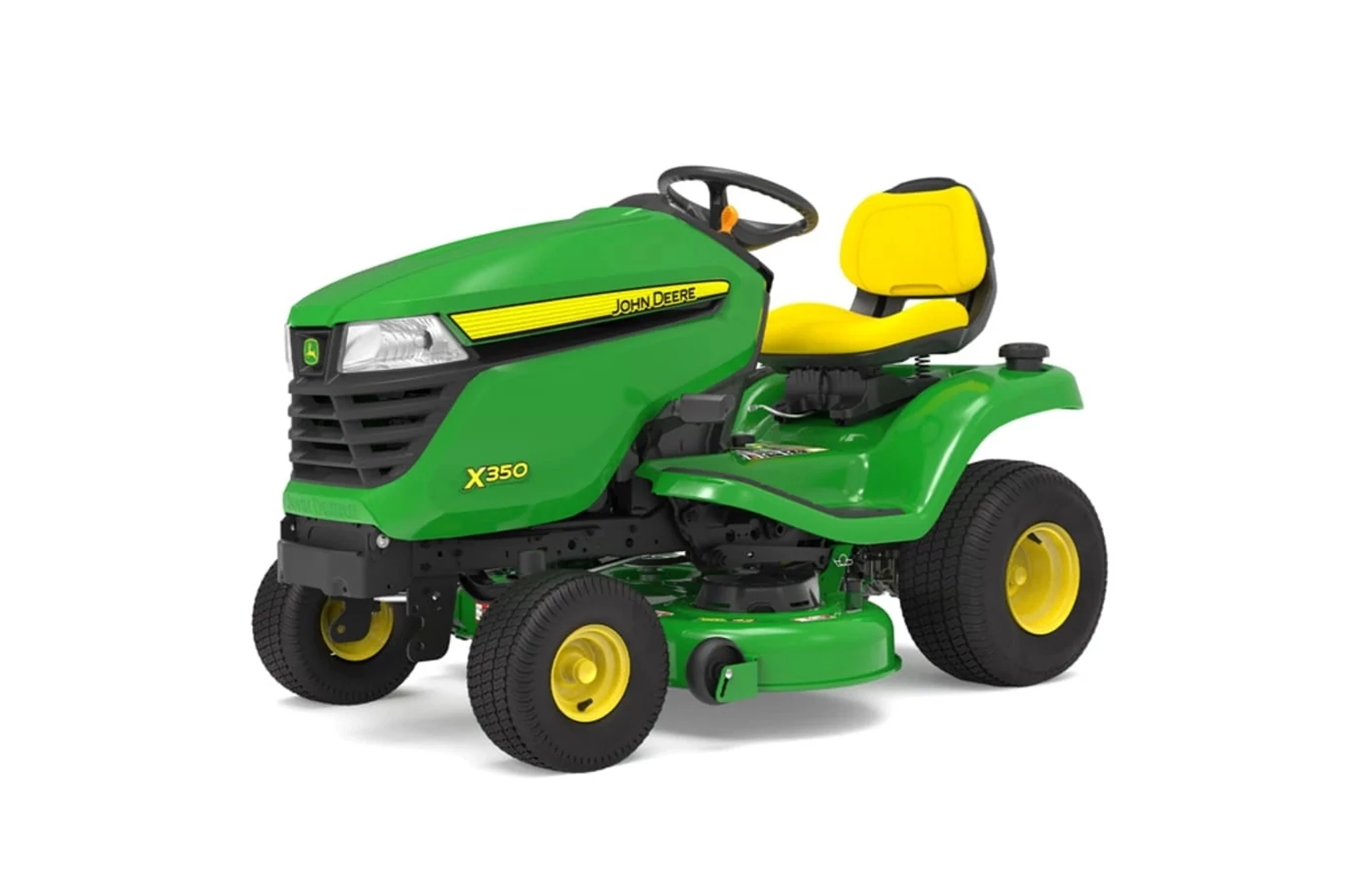Studio image with a front left view of X350 Select Series Lawn Tractor