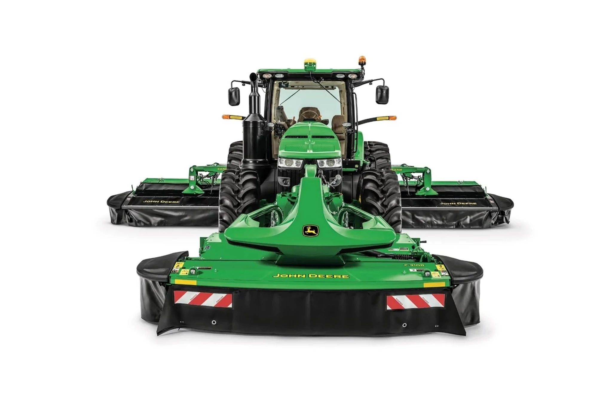 Studio image with a front view of F310R Front Mount Mower-Conditioner