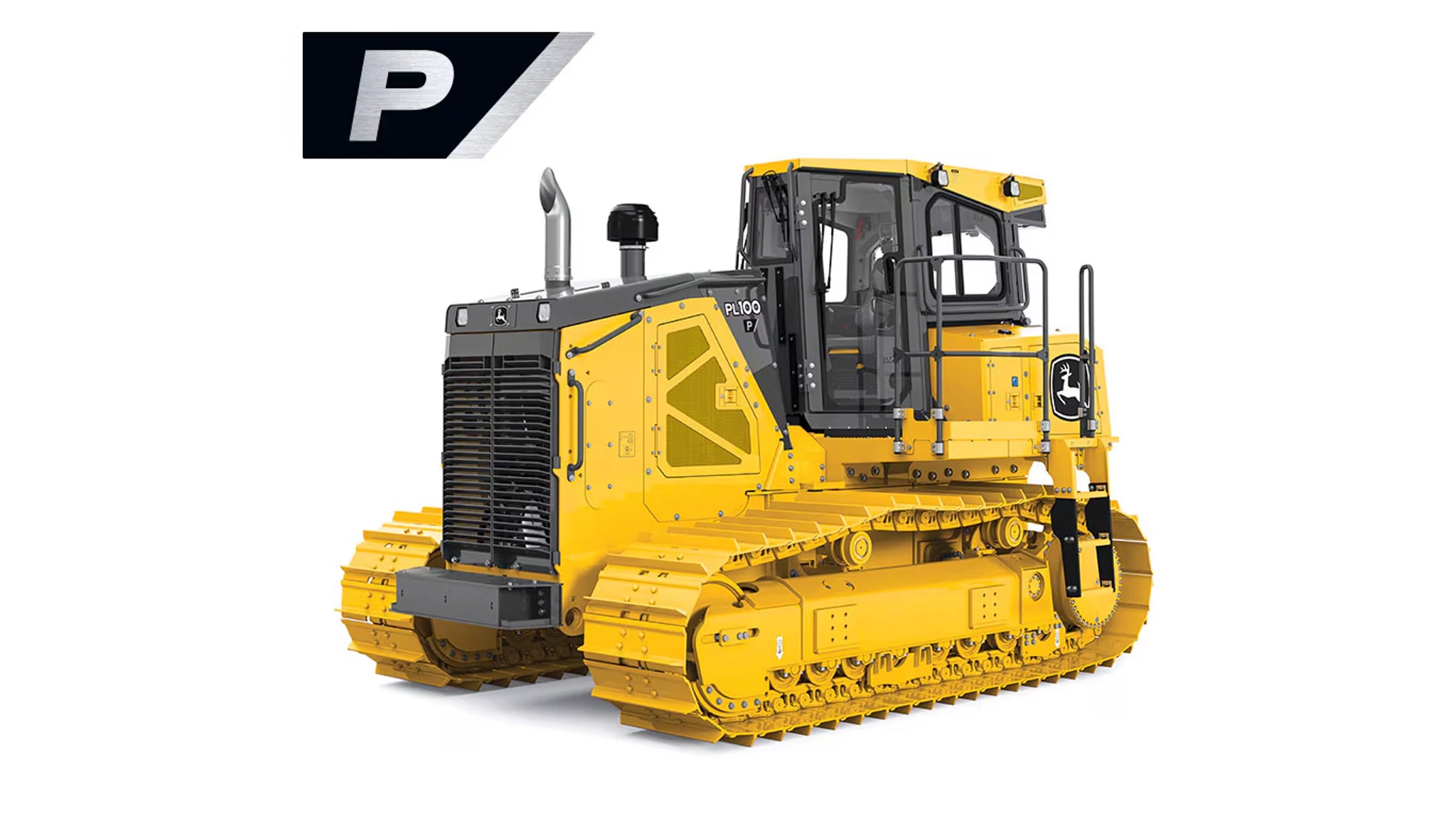 Front left studio view of a PL100 Pipelayer-Ready Crawler