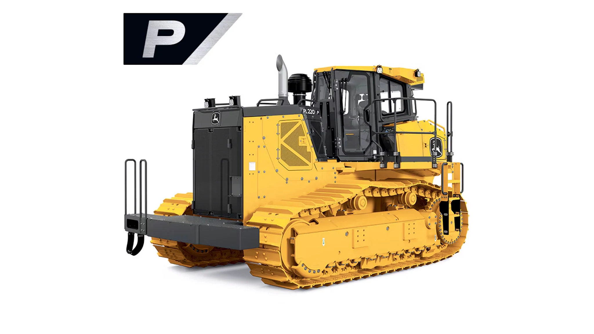Front left studio view of a PL220 Pipelayer-Ready Crawler