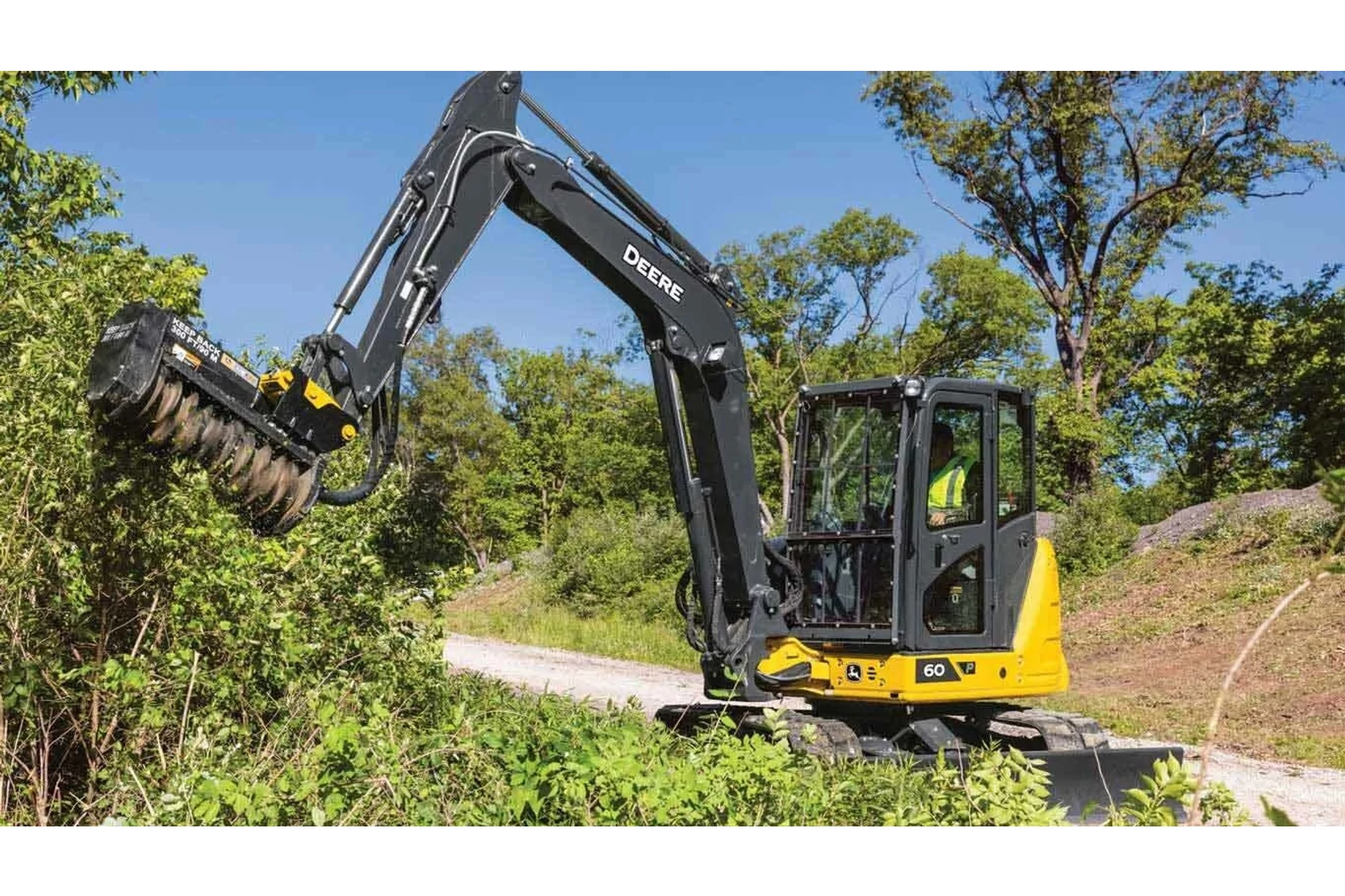 60 P-Tier Excavator with ME36 mulching head trimming brush