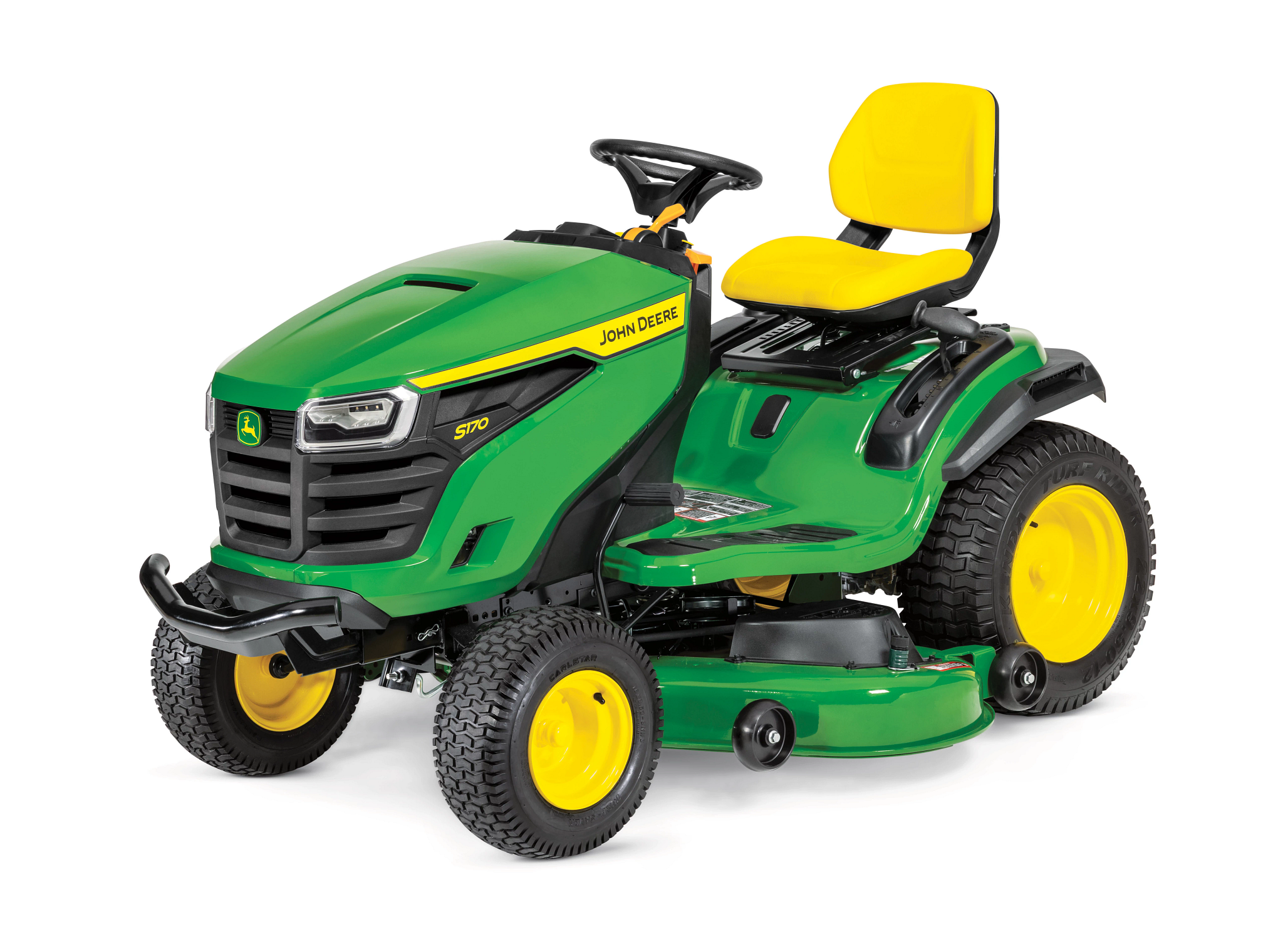 Front left studio view of an S170 lawn tractor