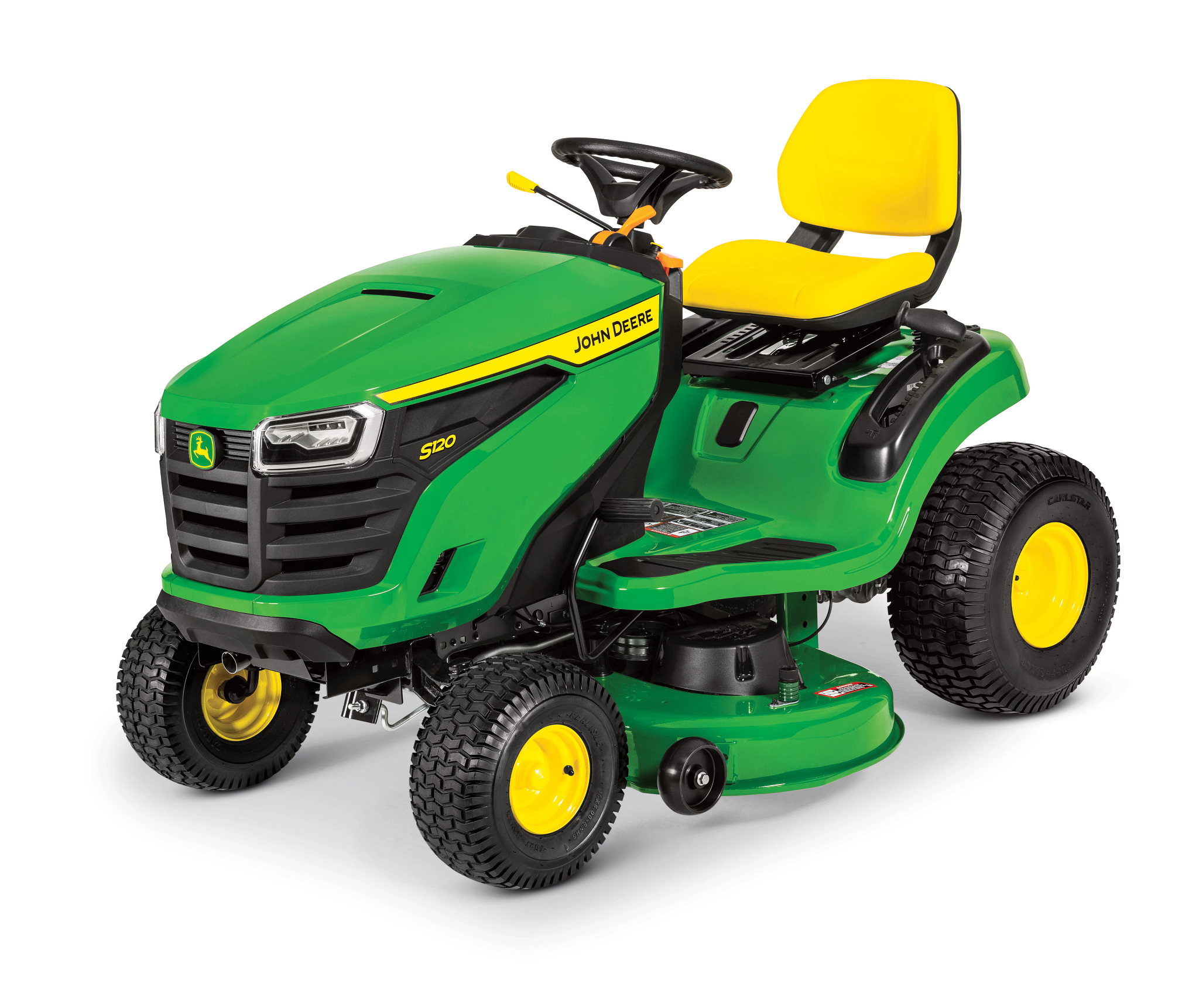 Front left studio view of an S120 Lawn Tractor