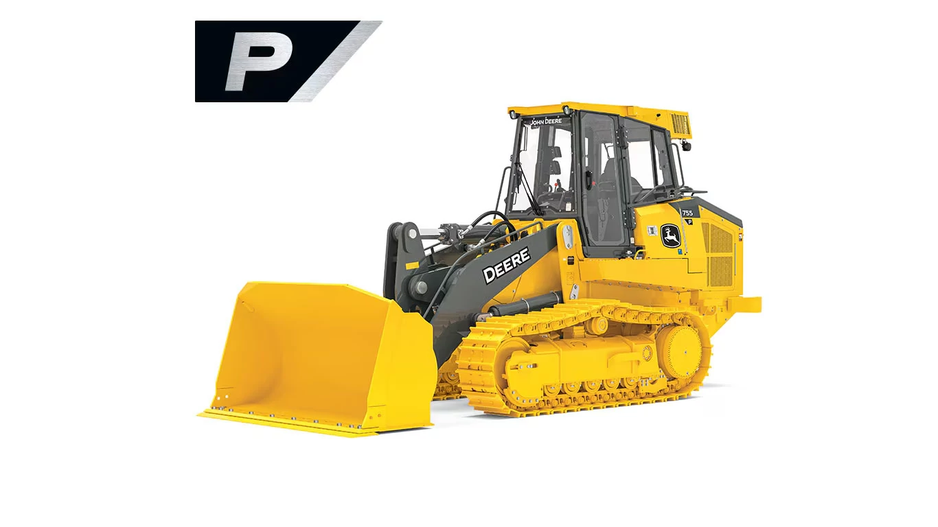 Front left studio view of 755 P-Tier Crawler Loader