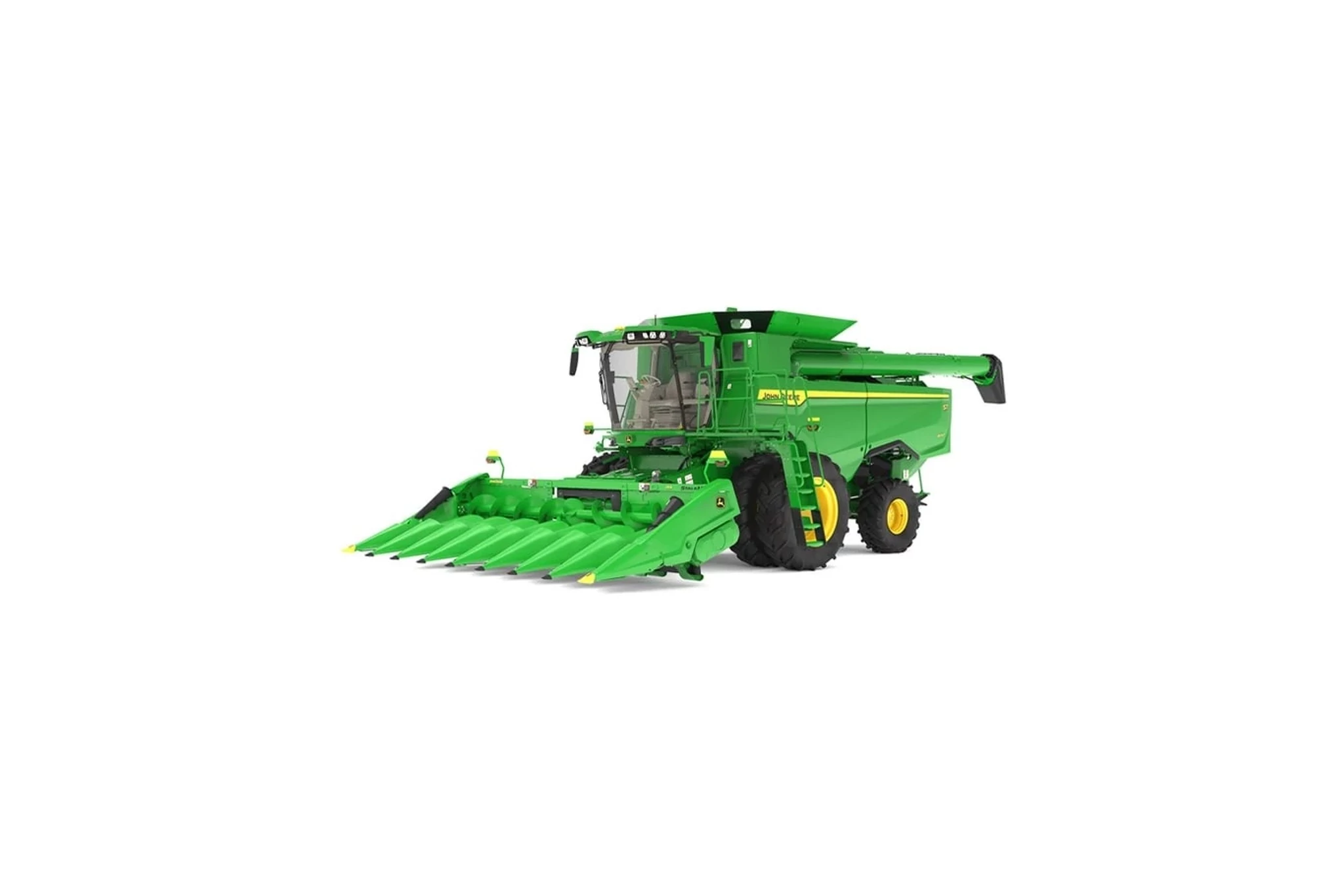 Studio image with a front left view of an S7 600 Combine