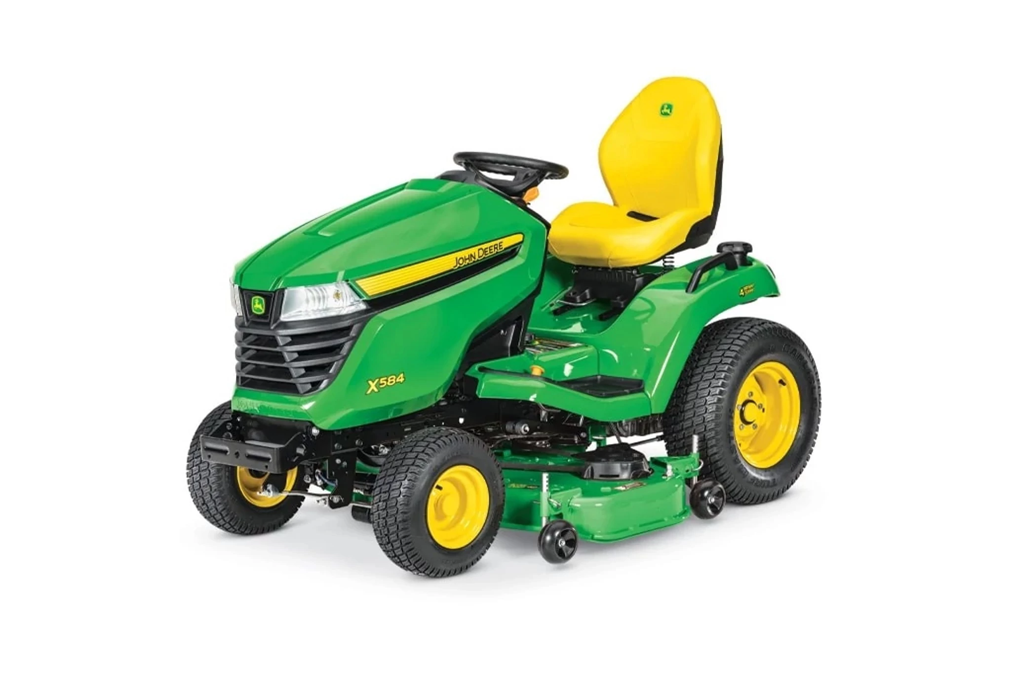 Studio image with a front left view of X584 Select Series Lawn Tractor with 48-in deck